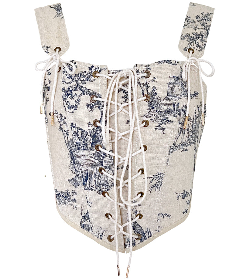 EMMA CORSET TOILE DE JOUY