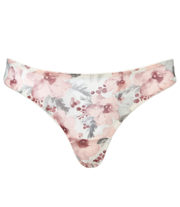 RED WINE BLOSSOMS THONG