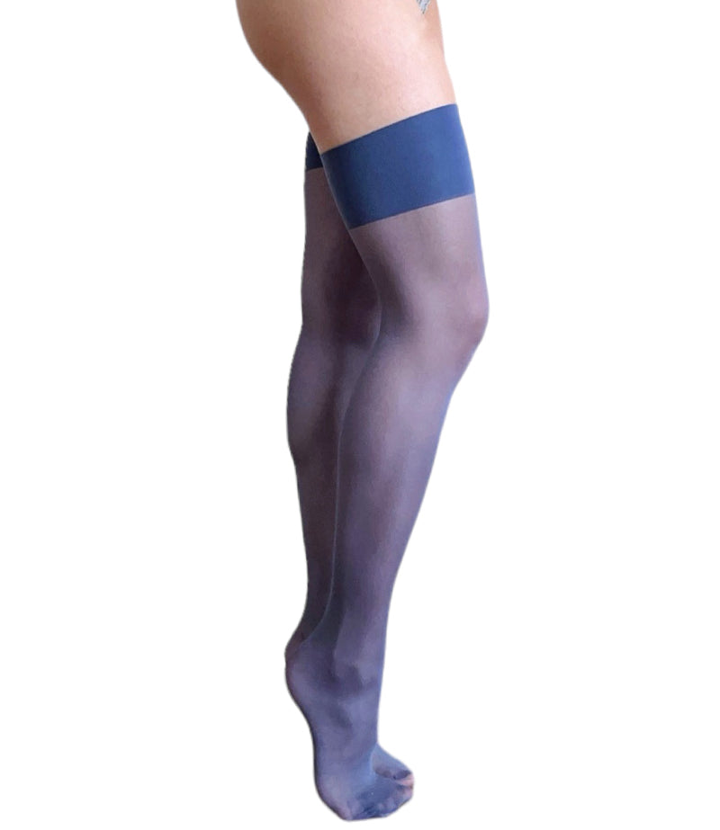 STEEL BLUE THIGH HIGHS